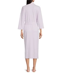 Eileen Fisher Organic Cotton Long Sleeve Shawl Collar Long Knit Robe
