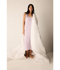 Eileen Fisher Organic Cotton Long Sleeve Shawl Collar Long Knit Robe