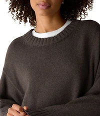 Eileen Fisher Luxurious Ribbed Crew Neck Long Sleeve Sweater