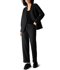 Eileen Fisher Melange Felted Wool Jersey Angled Jacket