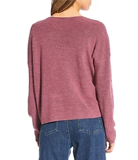 Eileen Fisher Merino Wool Knit Round Neck Long Sleeve Sweater