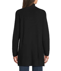 Eileen Fisher Merino Wool Long Sleeve Open Front Cardigan