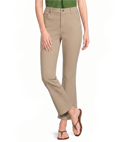Eileen Fisher Organic Coton Blend Stretch Mid Rise Denim Slim Ankle Kick Jeans