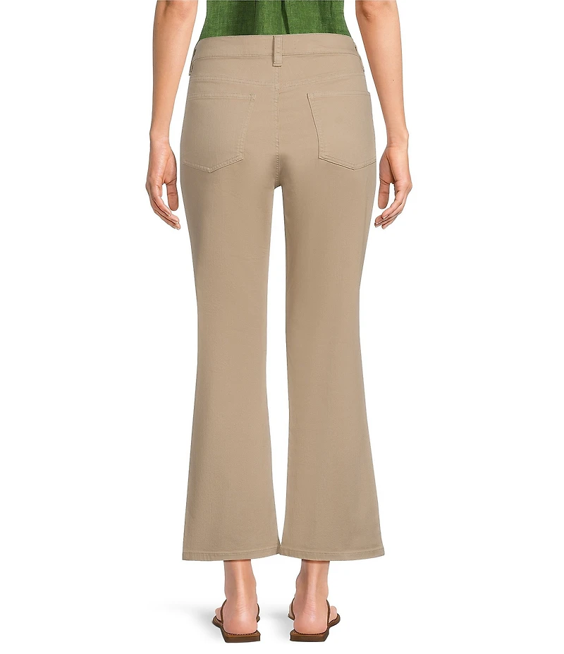Eileen Fisher Organic Coton Blend Stretch Mid Rise Denim Slim Ankle Kick Jeans