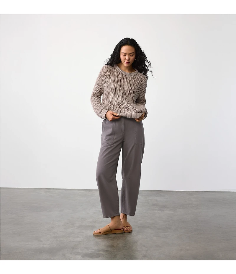 Eileen Fisher Organic Cotton Ankle Barrel Pants