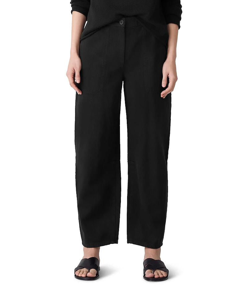 Eileen Fisher Organic Cotton Ankle Barrel Pants