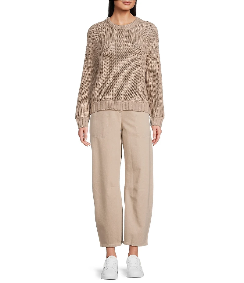 Eileen Fisher Organic Cotton Ankle Barrel Pants