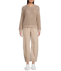 Eileen Fisher Organic Cotton Ankle Barrel Pants