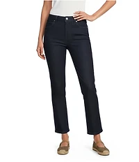 Eileen Fisher Organic Cotton Blend Denim High Waisted Slim Ankle Jeans