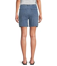 Eileen Fisher Organic Cotton Blend Denim Mid Rise Shorts