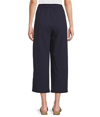 Eileen Fisher Organic Cotton Blend Elastic Waist Straight Leg Pants