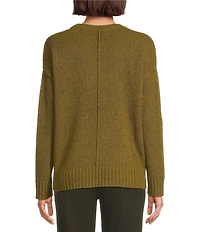 Eileen Fisher Organic Cotton Blend Round Neck Long Sleeve Sweater