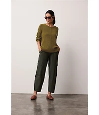 Eileen Fisher Organic Cotton Blend Round Neck Long Sleeve Sweater
