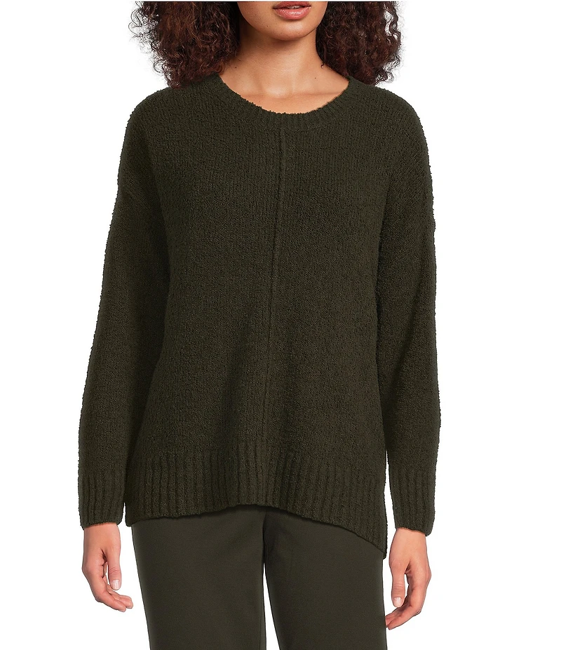 Eileen Fisher Organic Cotton Blend Round Neck Long Sleeve Sweater