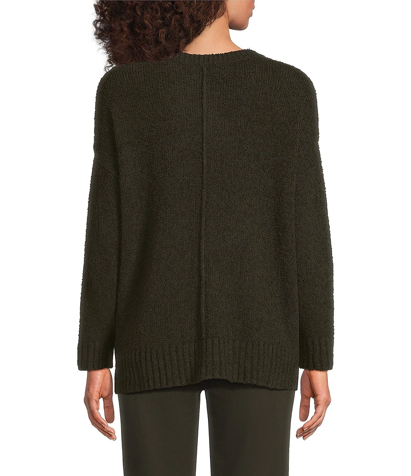 Eileen Fisher Organic Cotton Blend Round Neck Long Sleeve Sweater