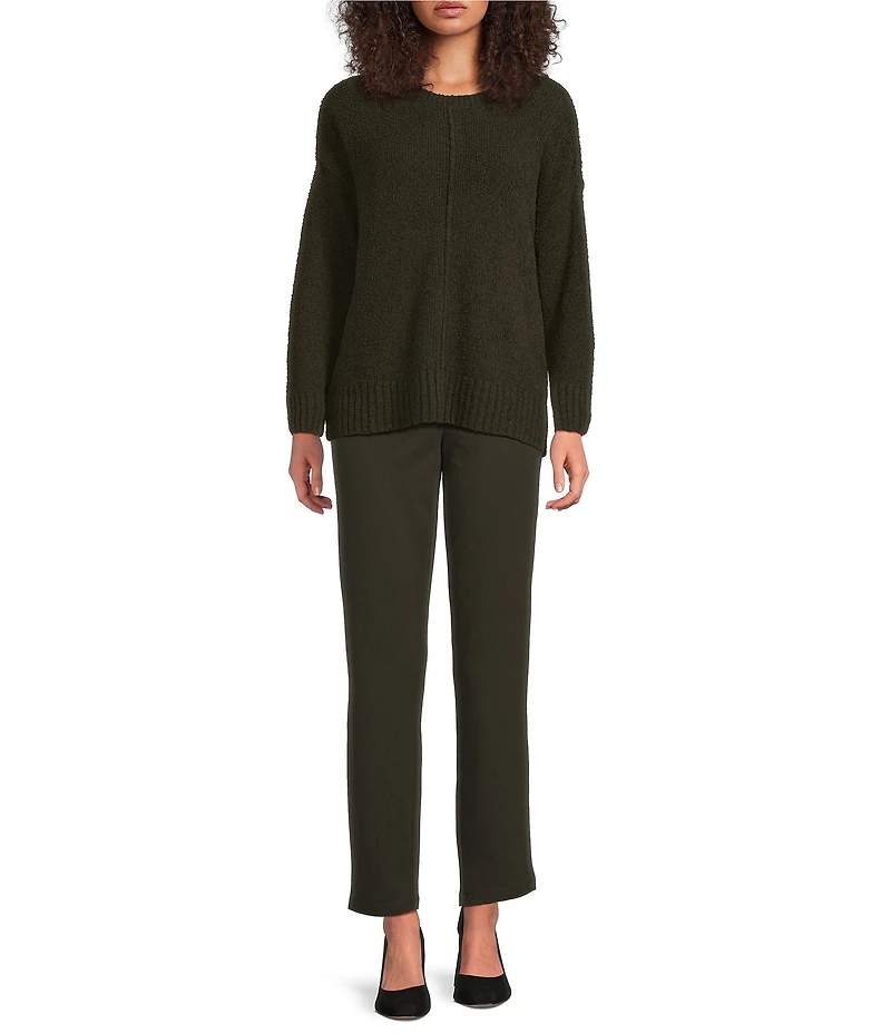 Eileen Fisher Organic Cotton Blend Round Neck Long Sleeve Sweater