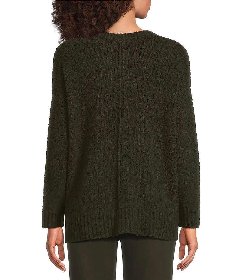 Eileen Fisher Organic Cotton Blend Round Neck Long Sleeve Sweater