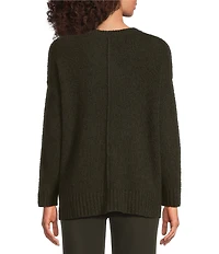 Eileen Fisher Organic Cotton Blend Round Neck Long Sleeve Sweater