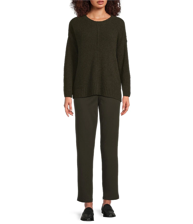 Eileen Fisher Organic Cotton Blend Round Neck Long Sleeve Sweater