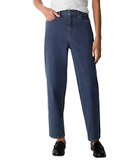 Eileen Fisher Organic Cotton Blend Stretch Denim Ankle Lantern Jeans