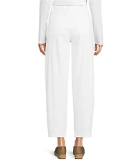 Eileen Fisher Organic Cotton Blend Stretch Denim Mid Rise Lantern Ankle Jeans