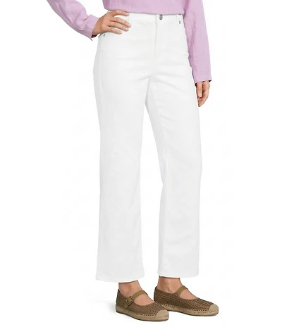 Eileen Fisher Organic Cotton Blend Stretch Denim Straight Ankle Jeans