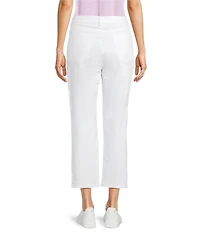 Eileen Fisher Organic Cotton Blend Stretch Denim Straight Cropped Jeans