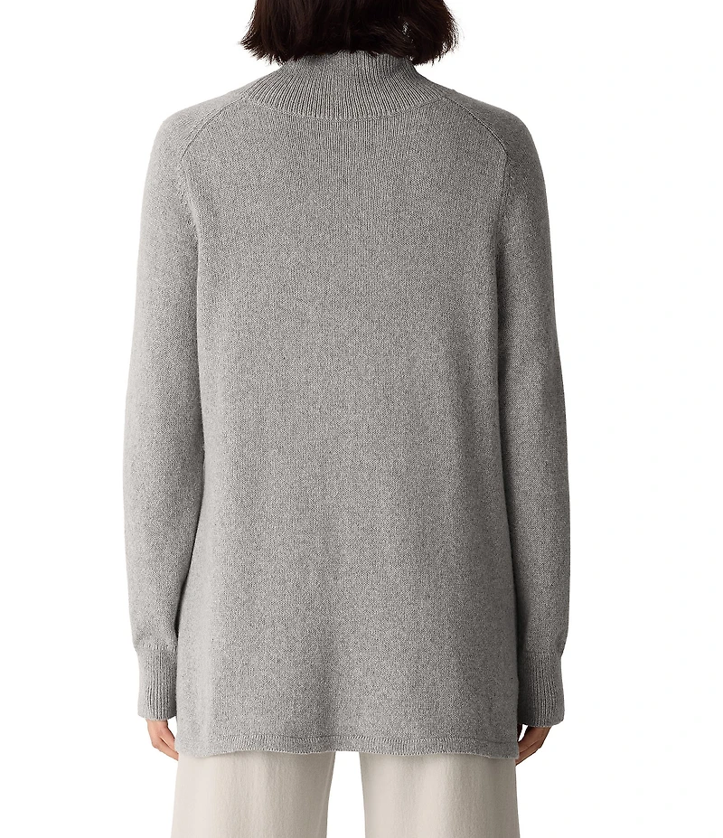 Eileen Fisher Organic Cotton Cashmere Knit Turtle Neck Long Sleeve Tunic