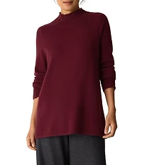 Eileen Fisher Organic Cotton Cashmere Knit Turtle Neck Long Sleeve Tunic