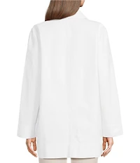 Eileen Fisher Organic Cotton Classic Collar Long Sleeve Jacket