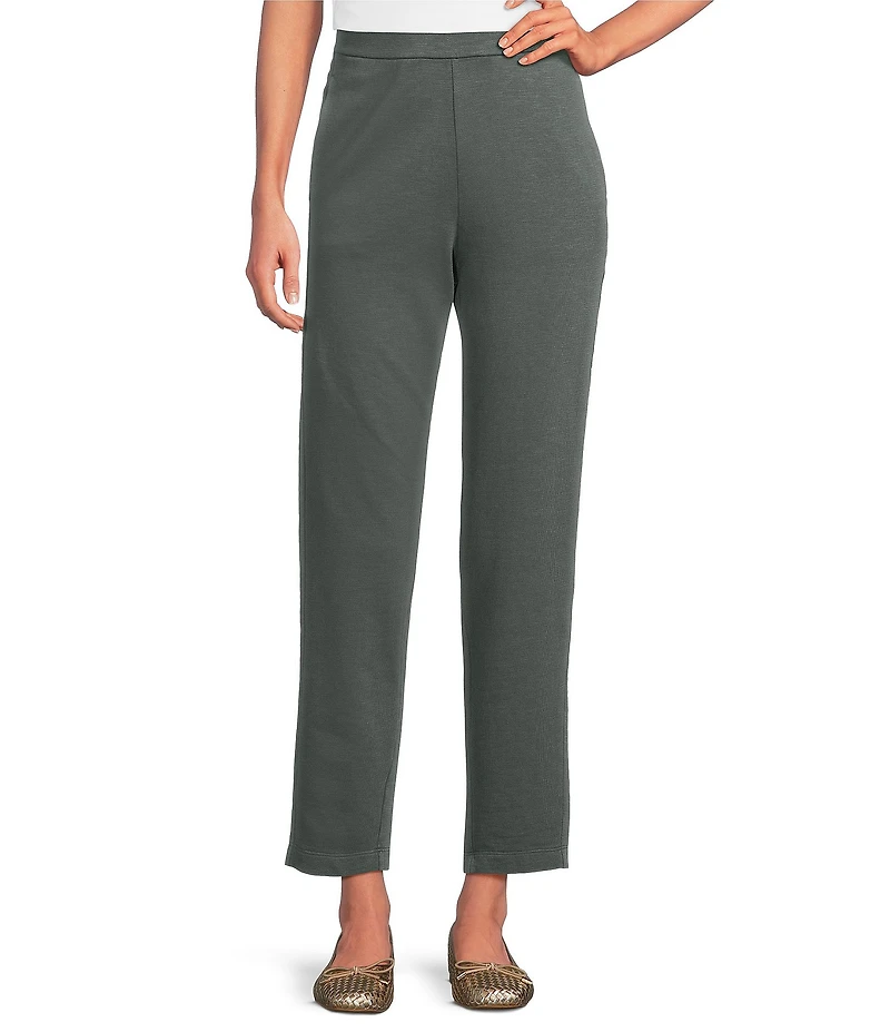 Eileen Fisher Organic Cotton Garment Dyed Terry Slouch Ankle Pants