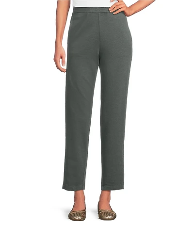 Eileen Fisher Organic Cotton Garment Dyed Terry Slouch Ankle Pants