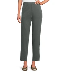 Eileen Fisher Organic Cotton Garment Dyed Terry Slouch Ankle Pants