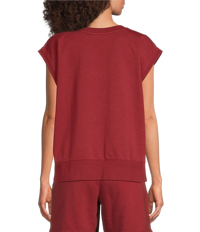 Eileen Fisher Organic Cotton Garment Dyed Terry V-Neck Sleevleess Top