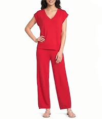 Eileen Fisher Organic Cotton Garment Dyed Terry V-Neck Sleevleess Top