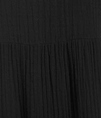 Eileen Fisher Organic Cotton Gauze Scoop Neck Sleeveless Tiered Maxi Dress