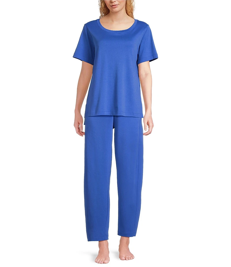 Eileen Fisher Organic Cotton Interlock Knit Coordinating Lantern Sleep Pants