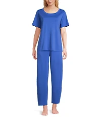 Eileen Fisher Organic Cotton Interlock Knit Coordinating Lantern Sleep Pants