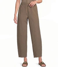 Eileen Fisher Organic Cotton Pucker Elastic Waist Lantern Pants