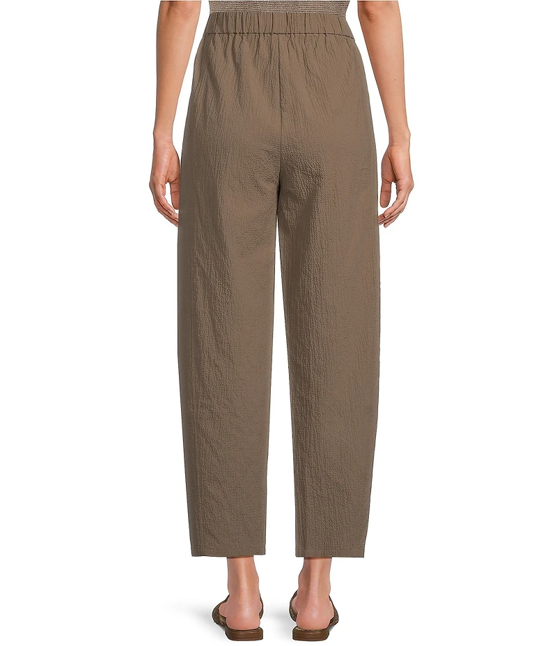Eileen Fisher Organic Cotton Pucker Elastic Waist Lantern Pants