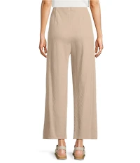 Eileen Fisher Organic Cotton Rib Knit Straight Ankle Pants
