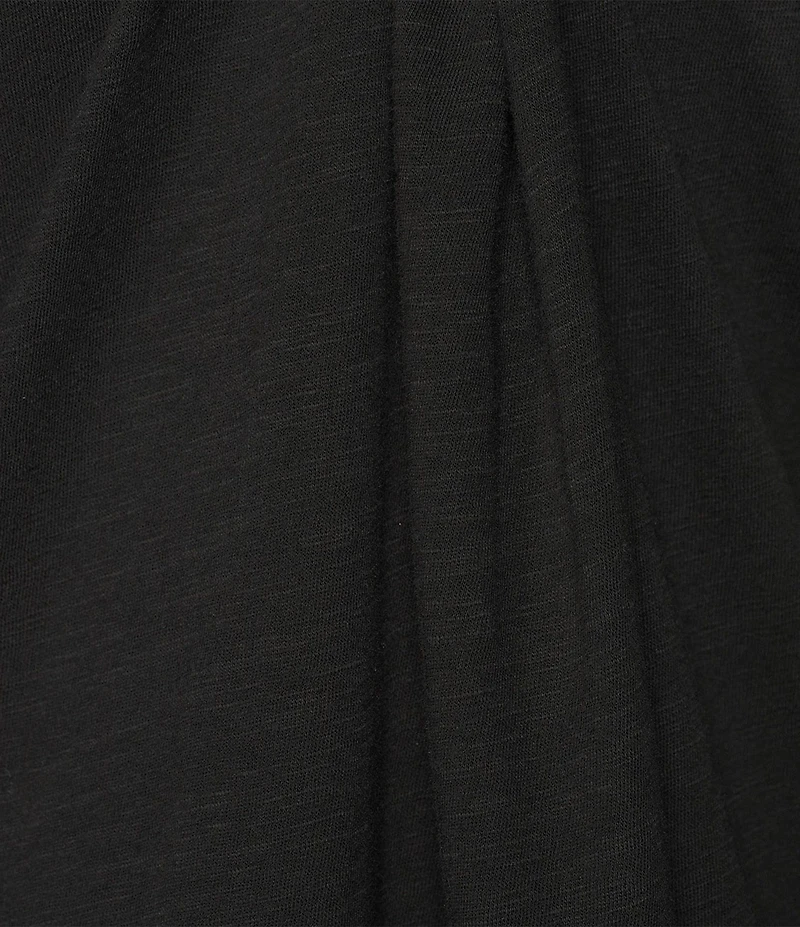 Eileen Fisher Organic Cotton Slub Jersey Crew Neck Short Sleeve Midi Dress