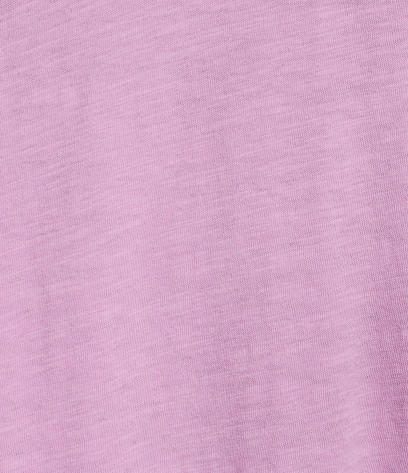 Eileen Fisher Organic Cotton Slub Jersey Knit V-Neck Short Sleeve Tee