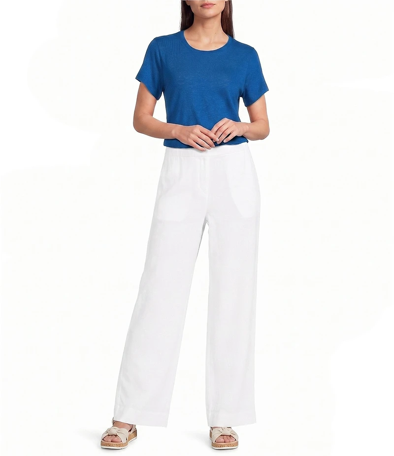 Eileen Fisher Organic Cotton Slubby Jersey Crew Neck Short Sleeeve Tee
