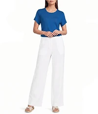 Eileen Fisher Organic Cotton Slubby Jersey Crew Neck Short Sleeeve Tee