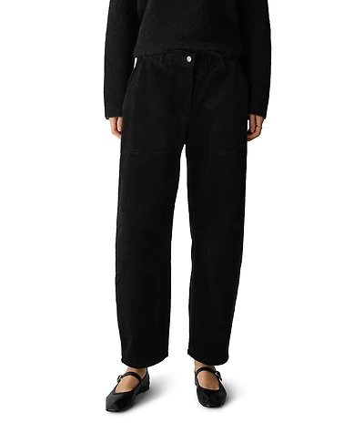 Eileen Fisher Organic Cotton Stretch Corduroy Ankle Pants