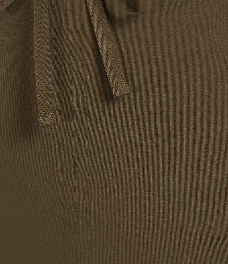 Eileen Fisher Organic Cotton Stretch Jersey Pull-On Coordinating Midi Skirt