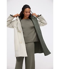 Eileen Fisher Organic Cotton Terry Bateau Neck Long Sleeve Boxy Top