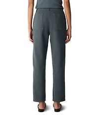 Eileen Fisher Organic Cotton Textural Weave Tapered Ankle Pants