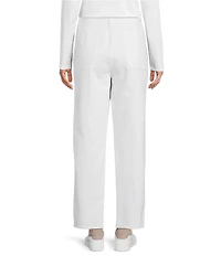 Eileen Fisher Organic Cotton Textural Weave Tapered Ankle Pants
